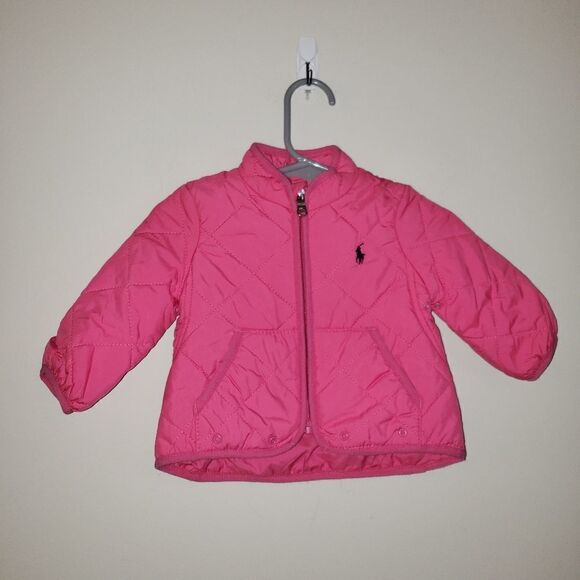 RALPH LAUREN QUILTED PUFFER JACKET SIZE 3 MONTHS - Picture 1 of 4